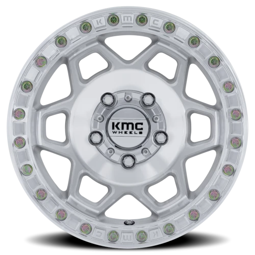 KMC Torx Beadlock UTV KS241DX 15x7 +38 5x114.3mm 72.56mm Machined Silver