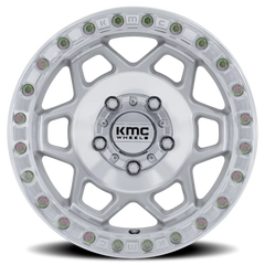 KMC Torx Beadlock UTV KS241DX 15x8 +0 5x114.3mm 72.56mm Machined Silver