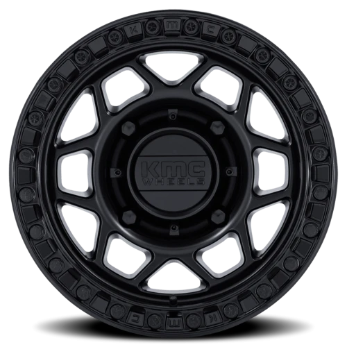 KMC Torx Beadlock UTV KS241MB 15x7 +38 4x156mm 115.1mm Matte Black Gloss Black Ring