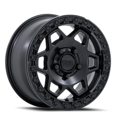 KMC Torx Beadlock UTV KS241MB 15x7 +38 5x114.3mm 72.56mm Matte Black Gloss Black Ring