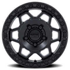 KMC Torx Beadlock UTV KS241MB 15x7 +38 5x114.3mm 72.56mm Matte Black Gloss Black Ring