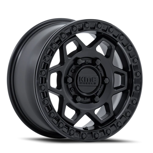 KMC Torx Beadlock UTV KS241MB 15x7 +38 6x139.7mm 100.3mm Matte Black Gloss Black Ring