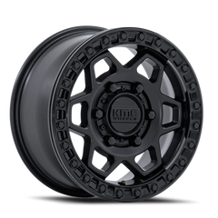 KMC Torx Beadlock UTV KS241MB 15x7 +38 6x139.7mm 100.3mm Matte Black Gloss Black Ring