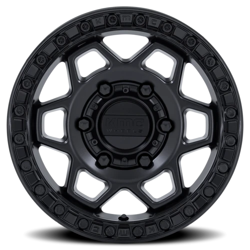 KMC Torx Beadlock UTV KS241MB 15x7 +38 6x139.7mm 100.3mm Matte Black Gloss Black Ring