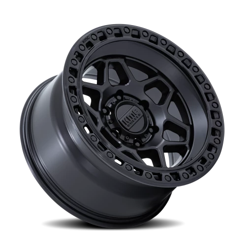 KMC Torx KM553MB 17x8.5 +25 6x139.7mm 106.1mm Matte Black Gloss Black Lip