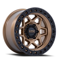KMC Torx KM553ZB 17x9 -12 5x127mm 71.5mm Matte Bronze Gloss Black Lip