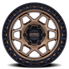 KMC Torx KM553ZB 17x9 -12 5x127mm 71.5mm Matte Bronze Gloss Black Lip
