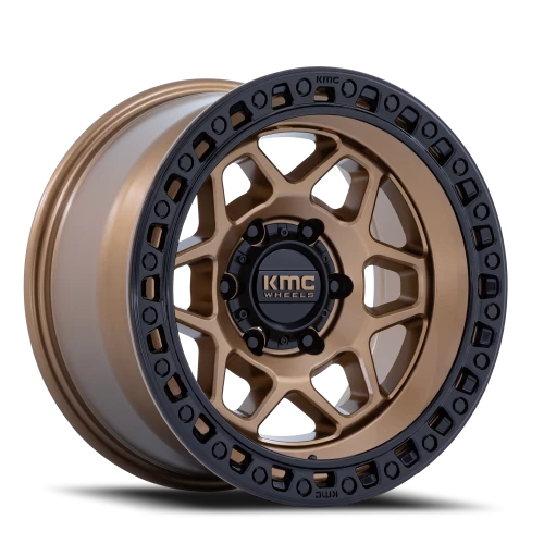 KMC Torx KM553ZB 17x8.5 +0 6x139.7mm 106.1mm Matte Bronze Gloss Black Lip