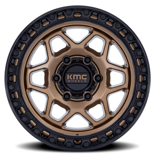 KMC Torx KM553ZB 17x9 -12 6x139.7mm 106.1mm Matte Bronze Gloss Black Lip