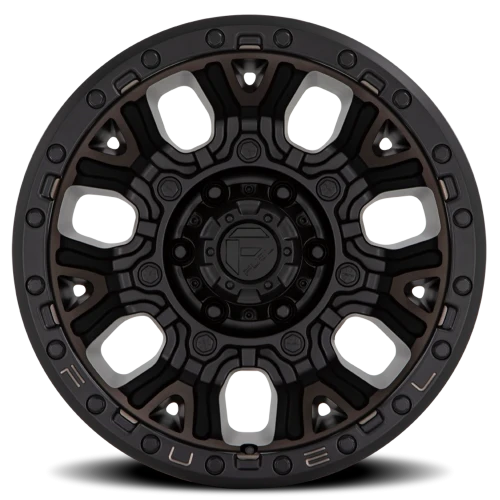 Fuel Traction D824 20x9 +1 8x180mm 124.2mm Matte Black Double Dark Tint