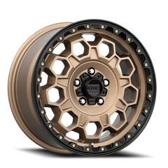 KMC Trek KM545 BRZ 17x9 +0 5x127mm 71.5mm Matte Bronze Black Lip
