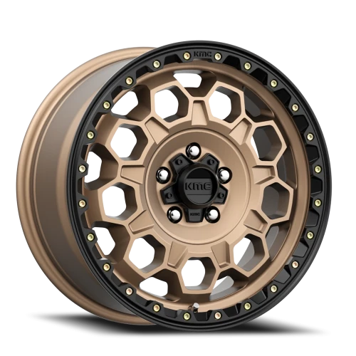 KMC Trek KM545 BRZ 17x9 -12 5x127mm 71.5mm Matte Bronze Black Lip