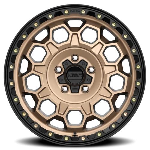 KMC Trek KM545 BRZ 17x9 +0 5x127mm 71.5mm Matte Bronze Black Lip