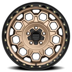 KMC Trek KM545 BRZ 17x8 +38 5x107.95mm 72.56mm Matte Bronze Black Lip