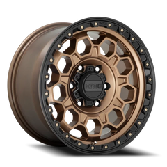 KMC Trek KM545 BRZ 17x8 +20 6x139.7mm 106.1mm Matte Bronze Black Lip