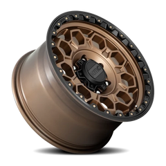 KMC Trek KM545 BRZ 17x9 -12 6x139.7mm 106.1mm Matte Bronze Black Lip