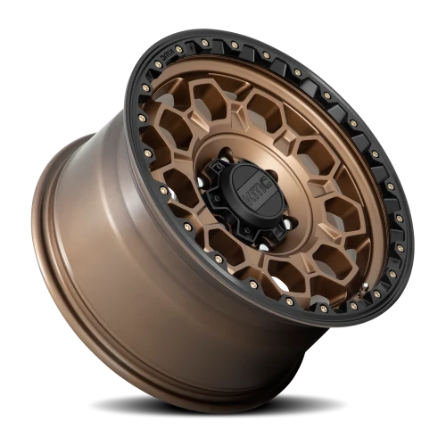 KMC Trek KM545 BRZ 17x9 +0 6x139.7mm 106.1mm Matte Bronze Black Lip