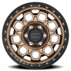 KMC Trek KM545 BRZ 17x9 +18 6x139.7mm 106.1mm Matte Bronze Black Lip