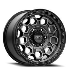 KMC Trek KM545 GY 17x8 +35 5x114.3mm 72.56mm Satin Black Gray Tint