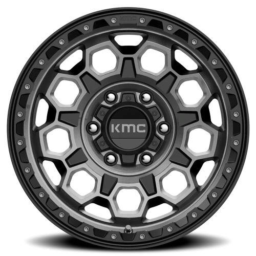 KMC Trek KM545 GY 17x9 +0 5x127mm 71.5mm Satin Black Gray Tint