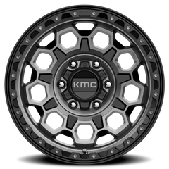 KMC Trek KM545 GY 17x9 -12 5x127mm 71.5mm Satin Black Gray Tint