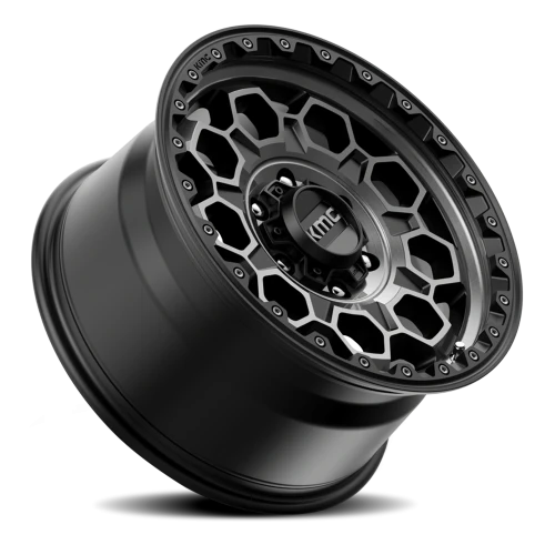 KMC Trek KM545 GY 17x9 +18 6x135mm 87.1mm Satin Black Gray Tint