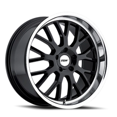TSW Tremblant GB 17x8 +45 5x112mm 72mm Gloss Black Mirror Cut Lip
