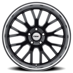 TSW Tremblant GB 20x10 +25 5x114.3mm 76mm Gloss Black Mirror Cut Lip