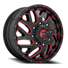Fuel Triton Dually D656 20x8.25 +105 8x200mm 142mm Gloss Black Red Tinted Clear