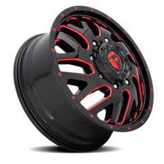 Fuel Triton Dually D656 20x8.25 +105 8x200mm 142mm Gloss Black Red Tinted Clear