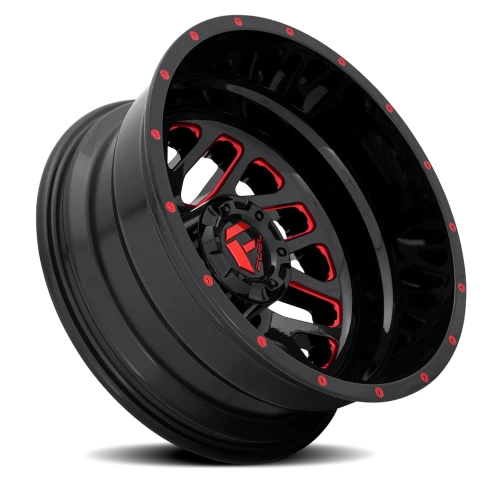 Fuel Triton Dually D656 20x8.25 -240 8x165.1mm 121.5mm Gloss Black Red Tinted Clear