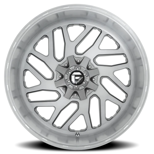 Fuel Triton Platinum D715 22x12 -43 8x165.1mm 125.1mm Brushed Gunmetal Clear Tint