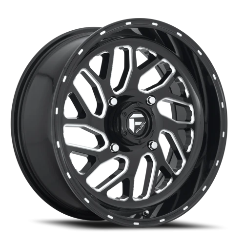 Fuel Triton UTV D581 20x7 +13 4x136mm 110.2mm Gloss Black Milled