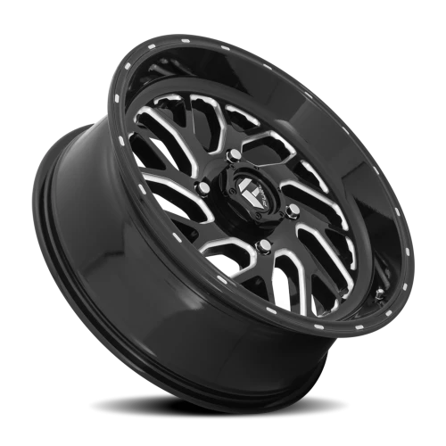 Fuel Triton UTV D581 24x7 +13 4x136mm 110.2mm Gloss Black Milled