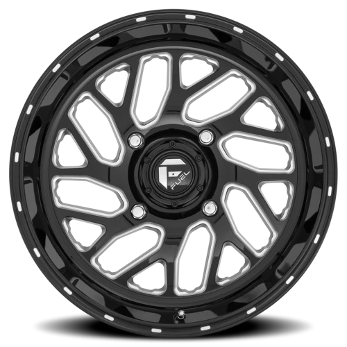 Fuel Triton UTV D581 20x7 +13 4x156mm 132mm Gloss Black Milled