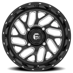 Fuel Triton UTV D581 20x7 +13 4x136mm 110.2mm Gloss Black Milled
