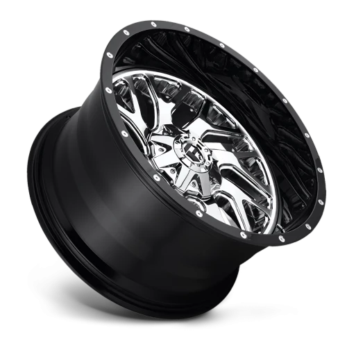 Fuel Triton D211 20x10 -19 6x135mm 106.1mm Chrome  Gloss Black Lip