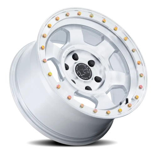 Black Rhino Trooper BR029SD 17x8.5 -10 5x127mm 71.5mm Gloss Silver Machined Face