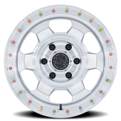 Black Rhino Trooper BR029SD 17x8.5 -10 6x139.7mm 106.1mm Gloss Silver Machined Face