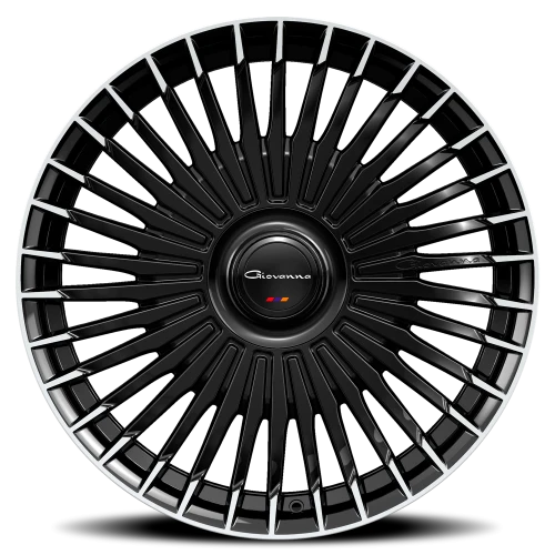 Giovanna Tulum BMT 24x10 +28 6x135mm 87.1mm Gloss Black Machined Tips
