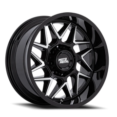 Moto Metal Turbine MO812 BD 20x9 +1 5x139.7mm 78.1mm Gloss Black Machined Face