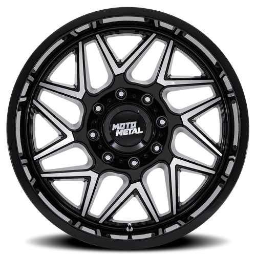 Moto Metal Turbine MO812 BD 20x9 +1 8x170mm 125.1mm Gloss Black Machined Face