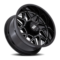Moto Metal Turbine MO812 BE 20x9 +20 8x180mm 124.2mm Gloss Black Milled