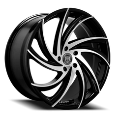 Lexani Wheels Twister 673 MB 20x10 +35 5x127mm 74.1mm Gloss Black Machined Face