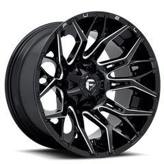 Fuel Twitch D769 22x10 -18 8x170mm 125.1mm Gloss Black Milled