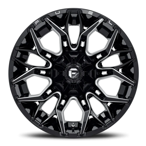Fuel Twitch D769 22x10 -18 8x180mm 124.3mm Gloss Black Milled
