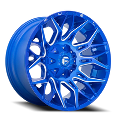 Fuel Twitch D770 22x10 -18 8x180mm 124.3mm Anodized Blue Milled