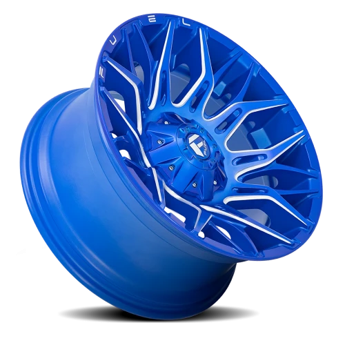 Fuel Twitch D770 22x10 -18 8x180mm 124.3mm Anodized Blue Milled