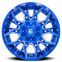 Fuel Twitch D770 22x10 -18 5x139.7mm 110.2mm Anodized Blue Milled