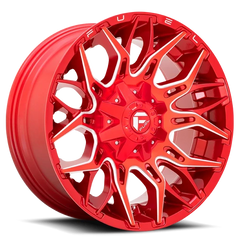 Fuel Twitch D771 20x9 +1 8x170mm 125.1mm Candy Red Milled
